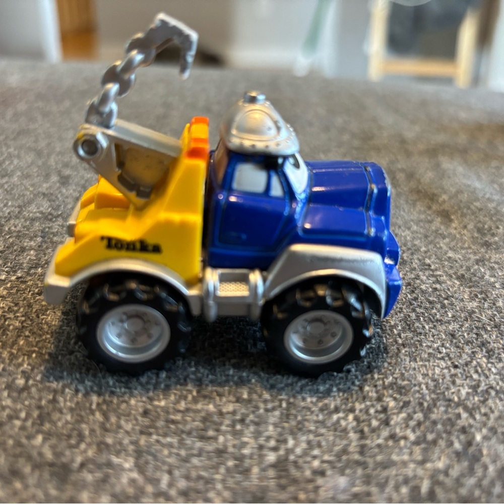 Tonka Blue and Yellow Tow Truck